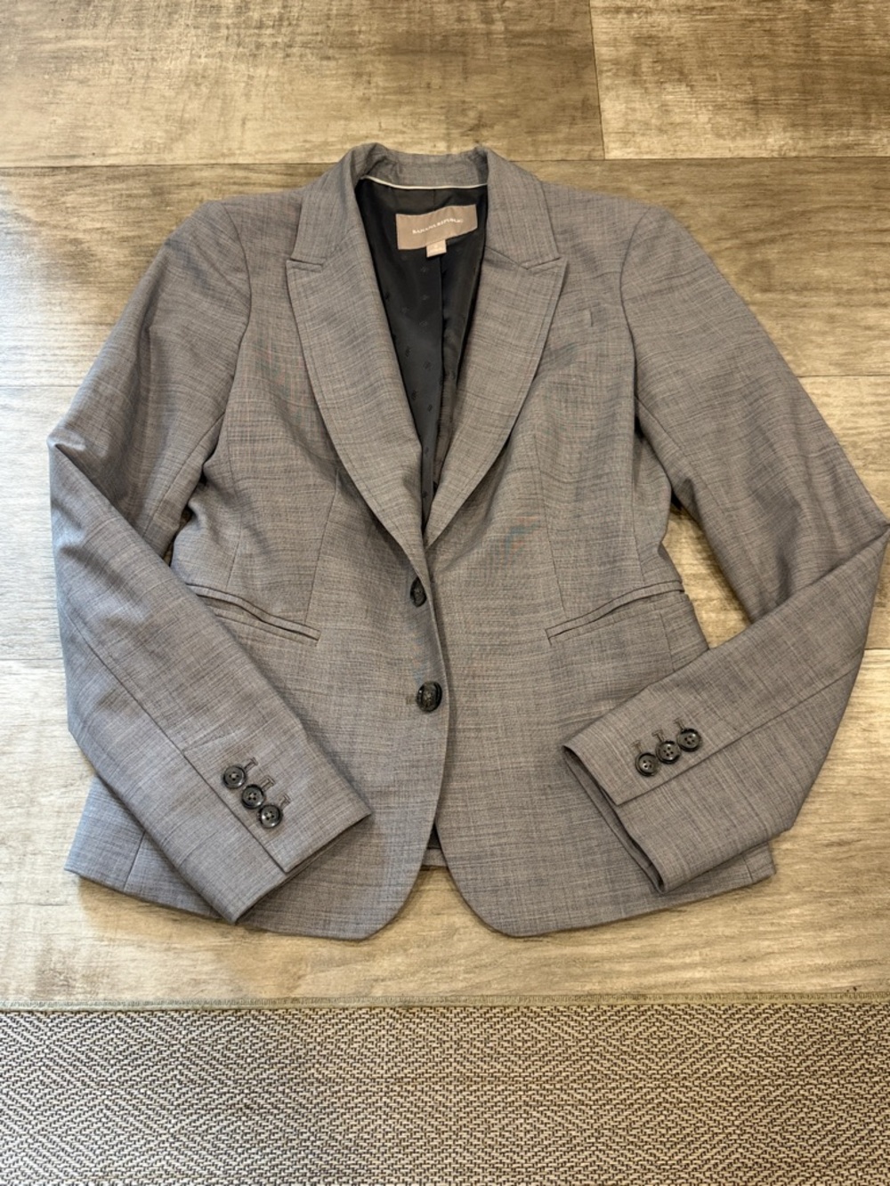 Banana Republic Light Gray Wool Blend Blazer